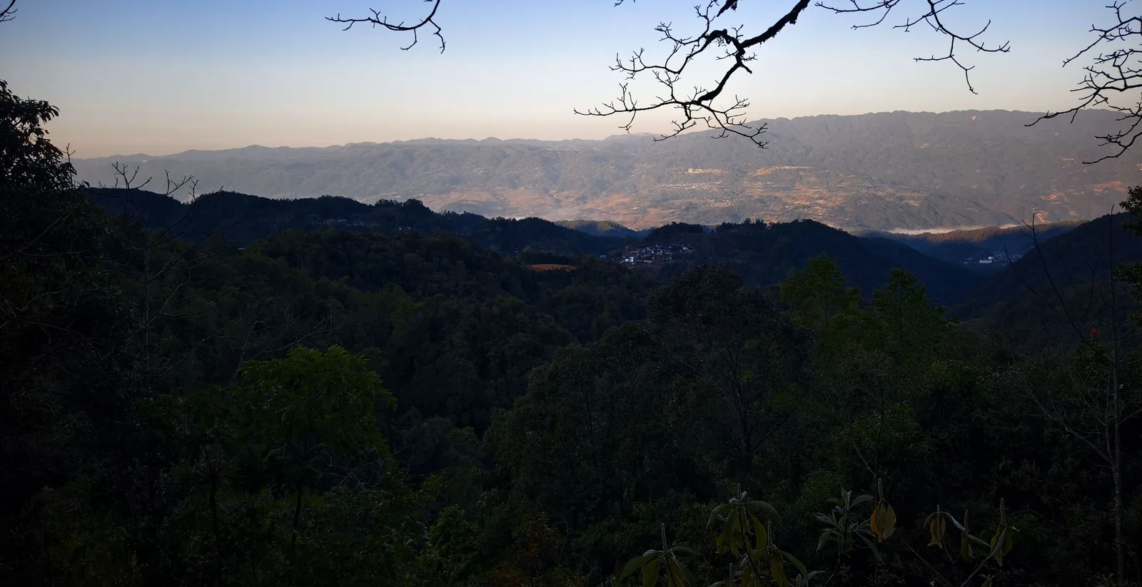 Ridges at the start of the day